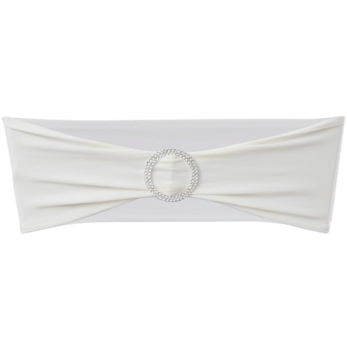 VIDAXL 25 bandes de chaise decoratives extensibles creme