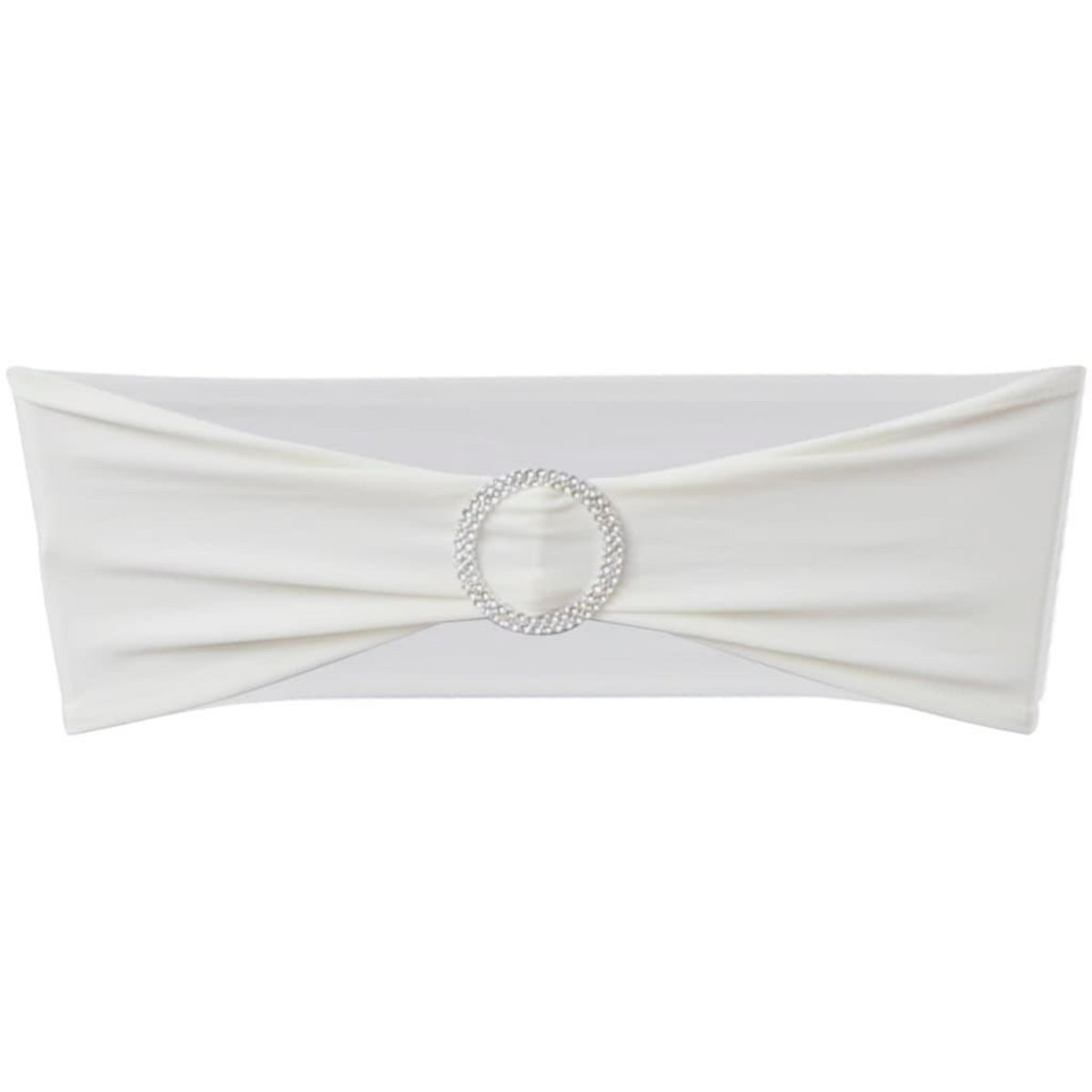 VIDAXL 25 bandes de chaise decoratives extensibles creme