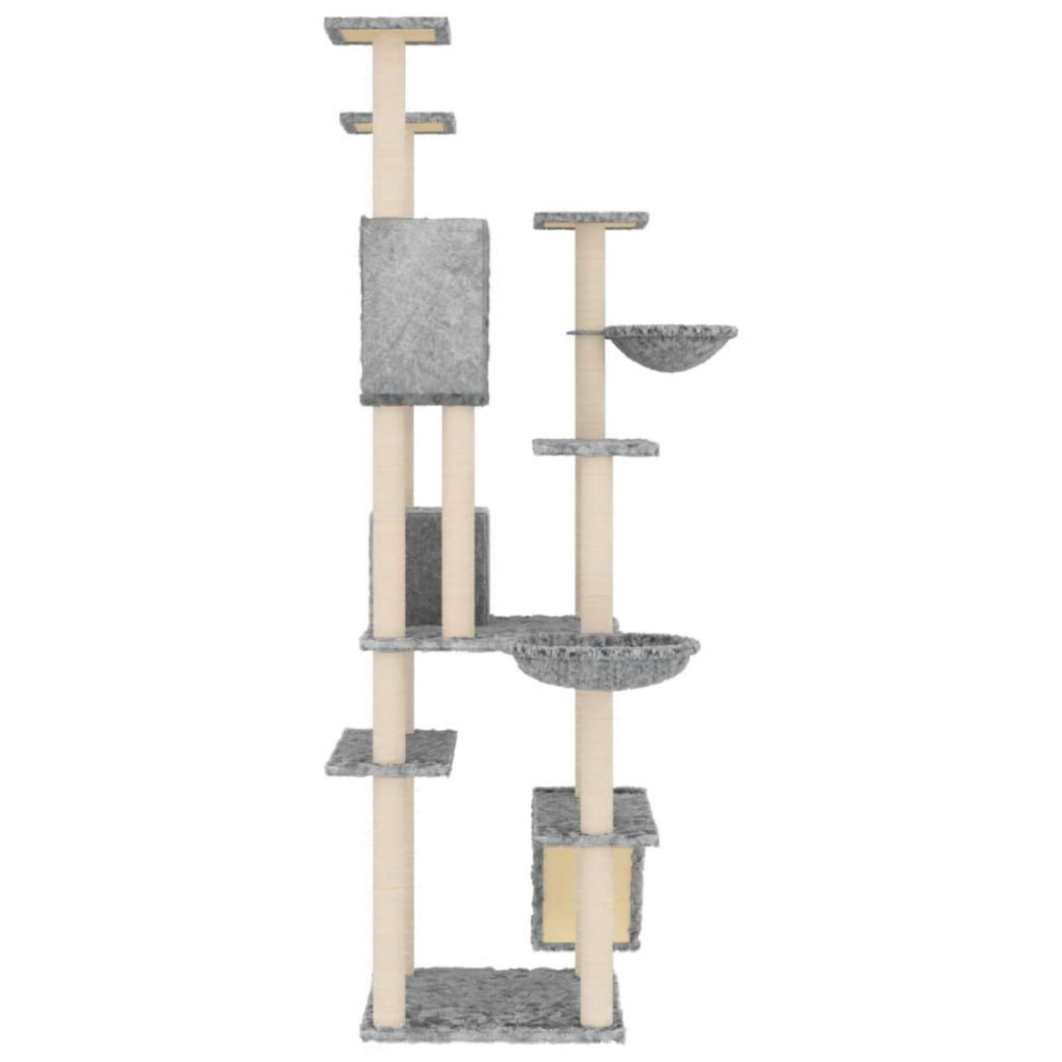 VIDAXL Arbre a chat avec griffoirs en sisal Gris clair 191 cm