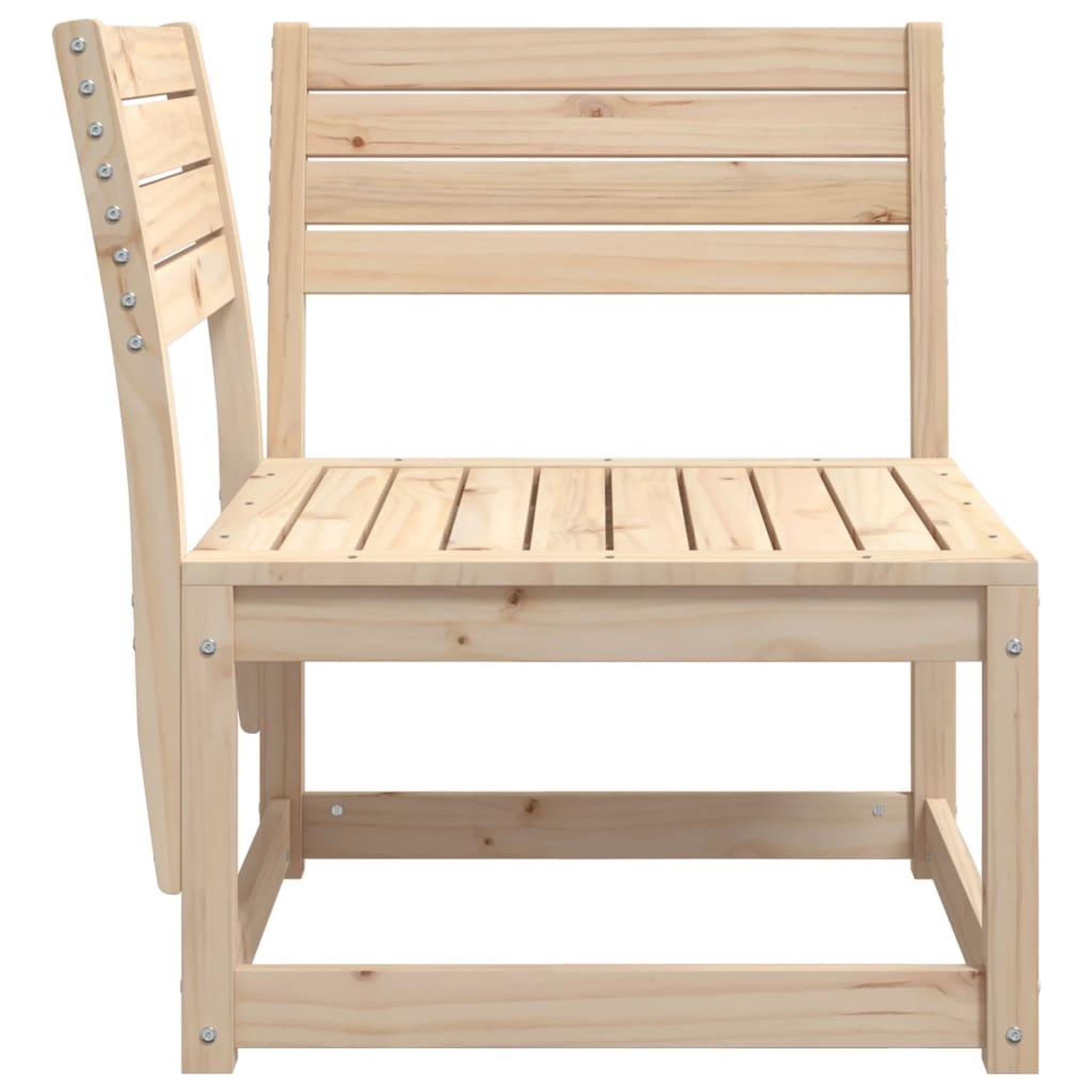 Voir la diapositive 5 : VIDAXL Canape d'angle de jardin 73x73x78cm bois pin massif