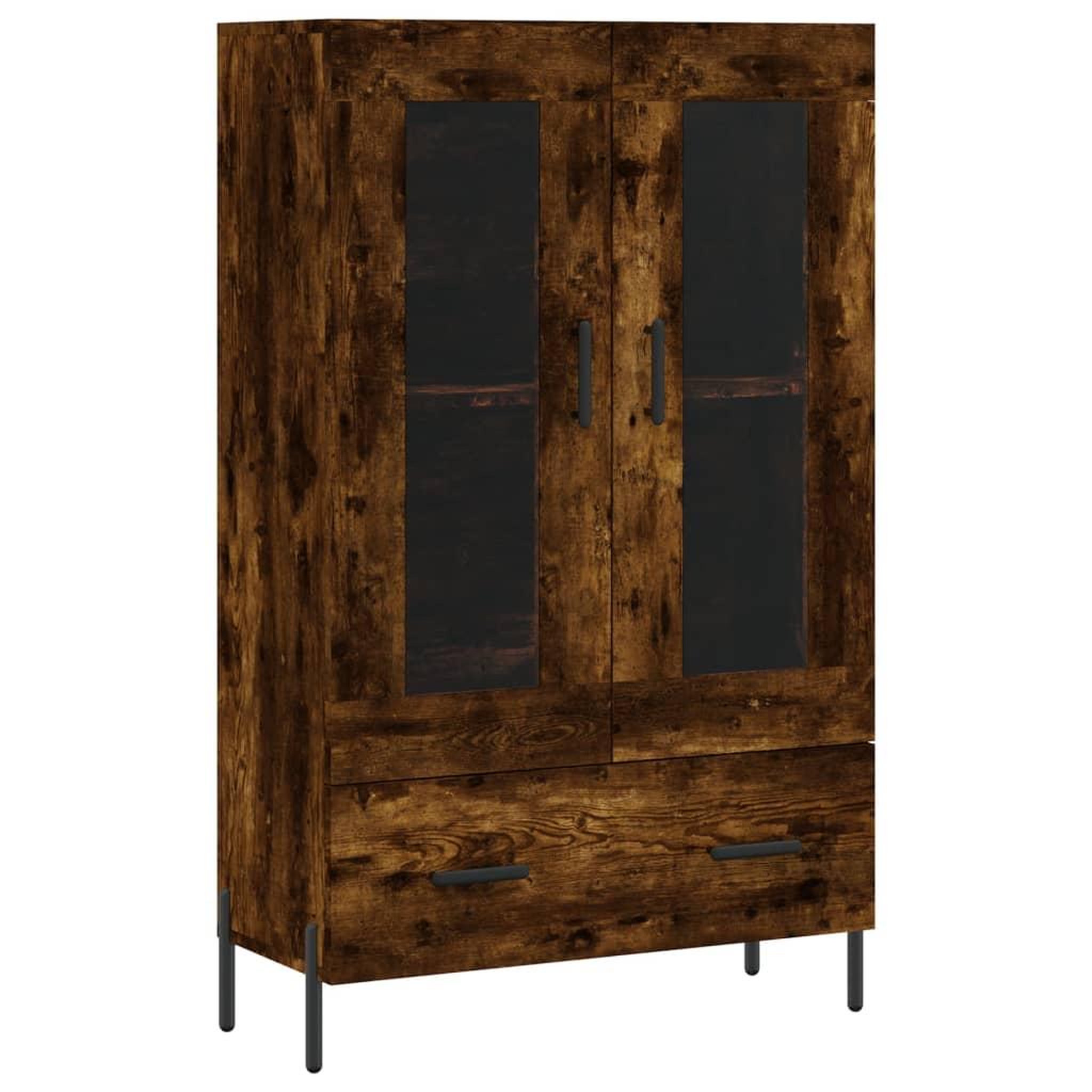 Voir la diapositive 2 : VIDAXL Buffet haut chene fume 69,5x31x115 cm bois d'ingenierie