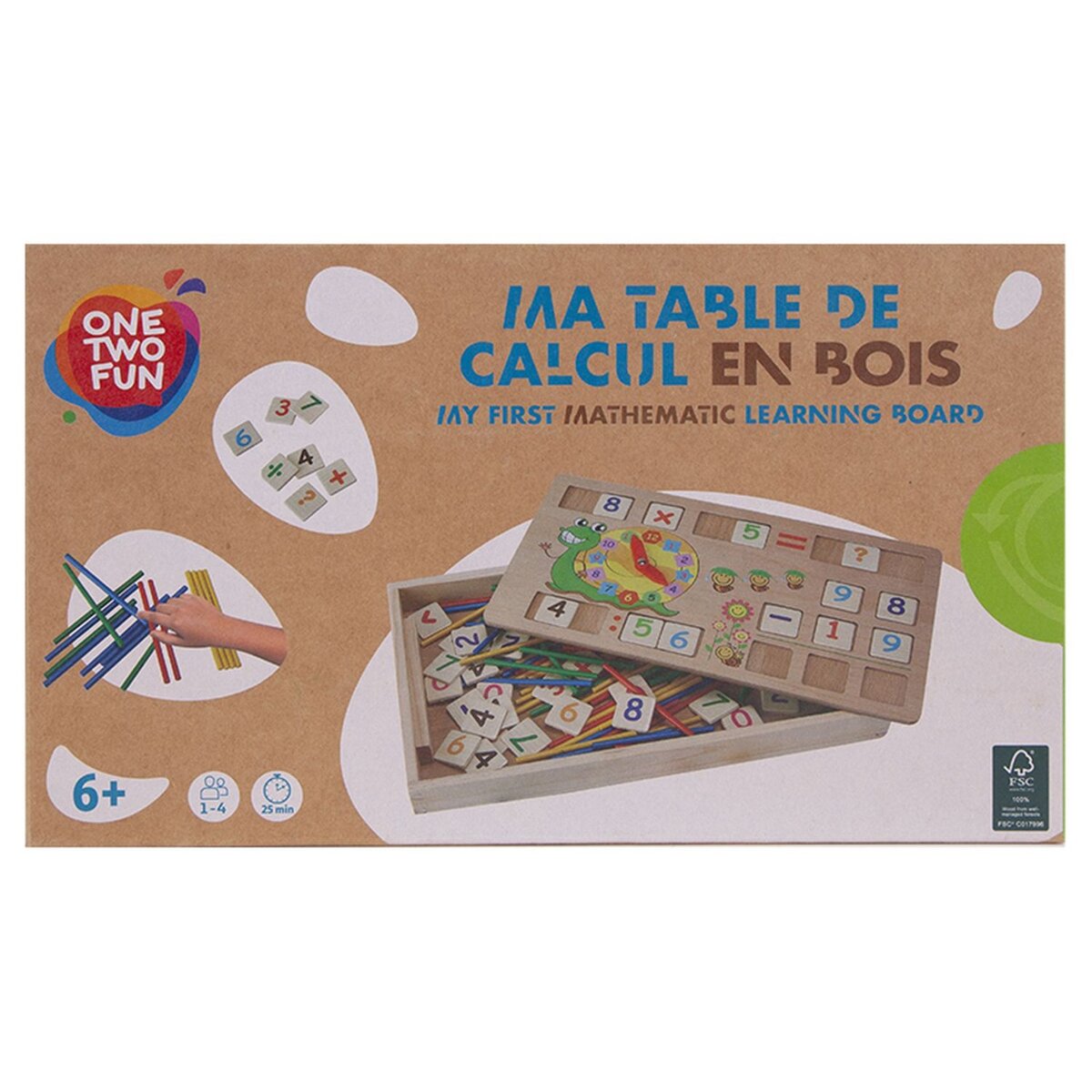 One Two Fun Ma table de calcul en bois