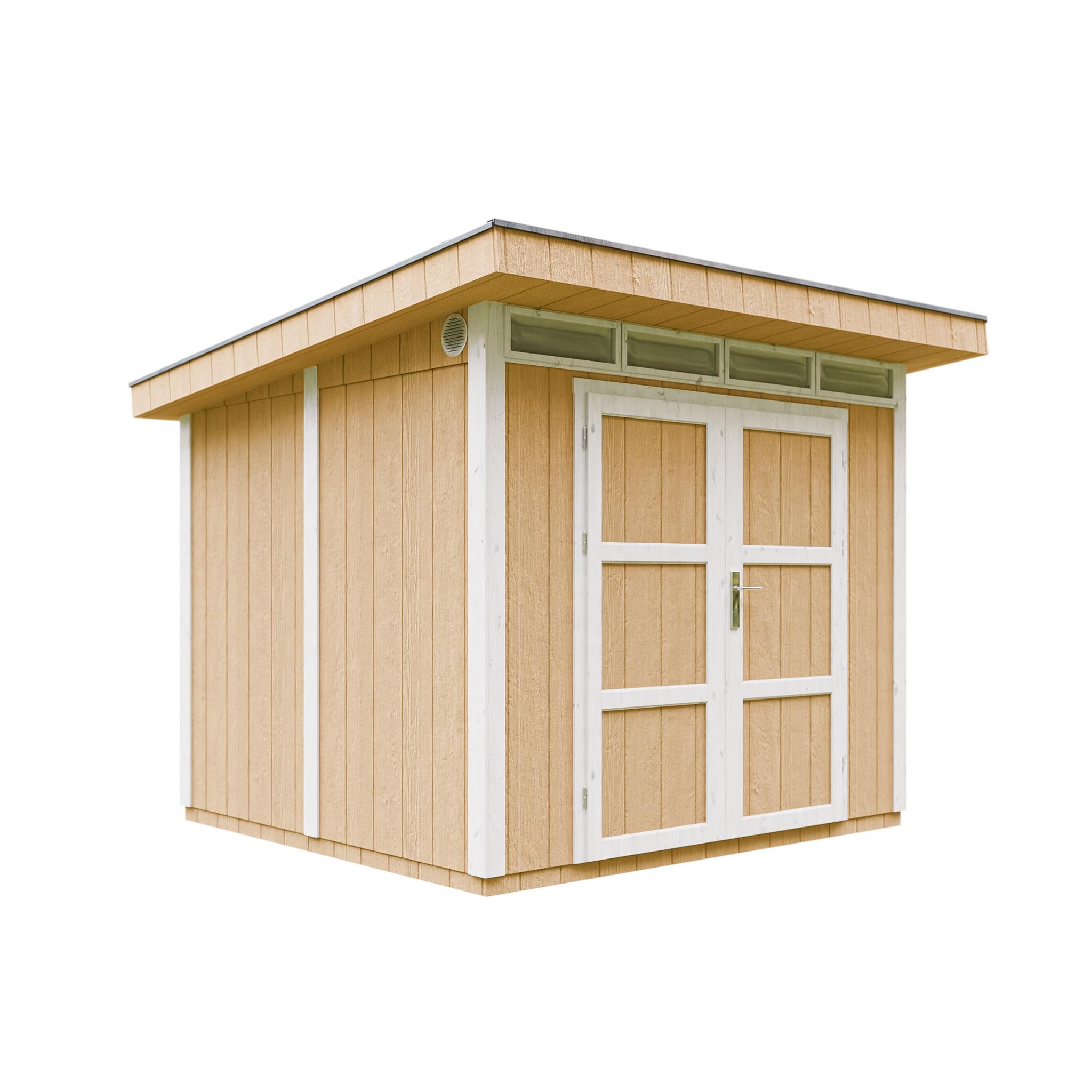 Voir la diapositive 1 : TIMBELA Abri de Jardin Qualité Premium 6m² L294xL279xH237cm avec sol, bardeaux bitumineux M903A