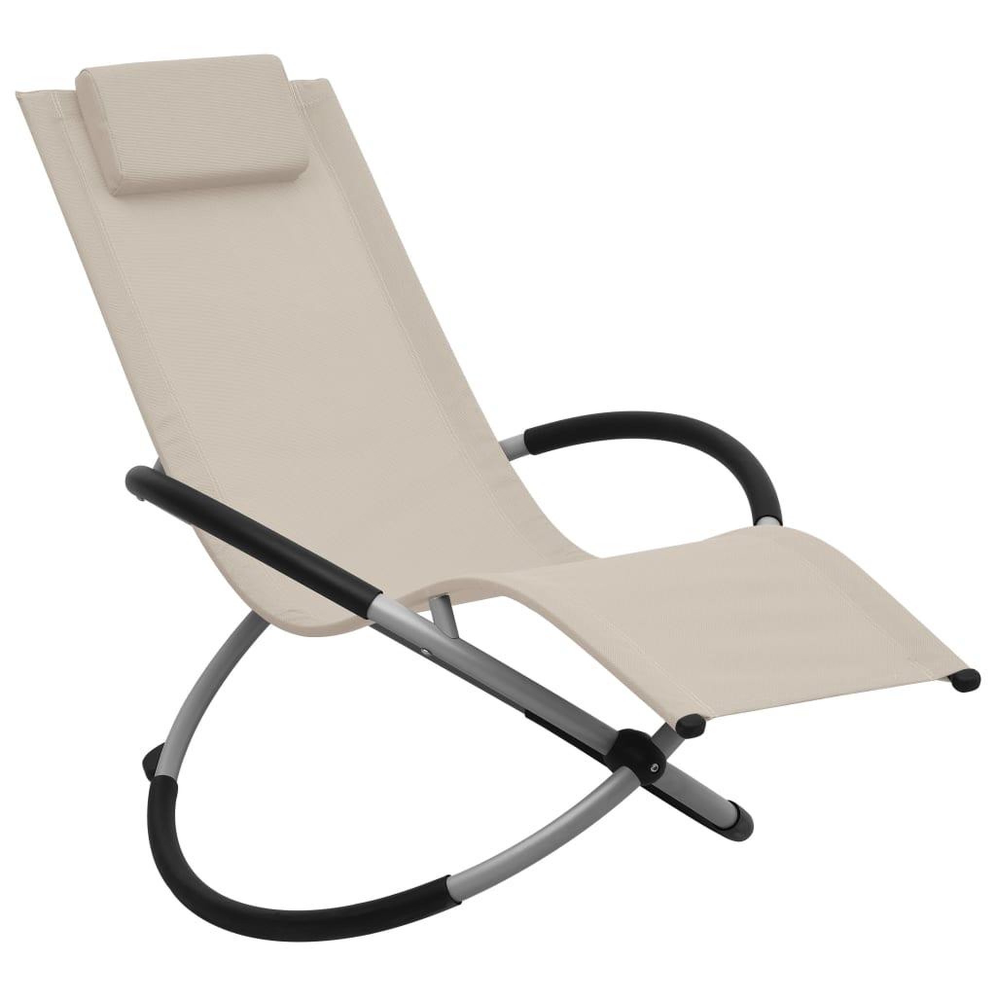 VIDAXL Chaise longue pour enfants Acier Creme