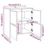 Voir la diapositive 6 : VIDAXL Buffets 2 pcs Chene fume 70x41x75 cm Bois d'ingenierie