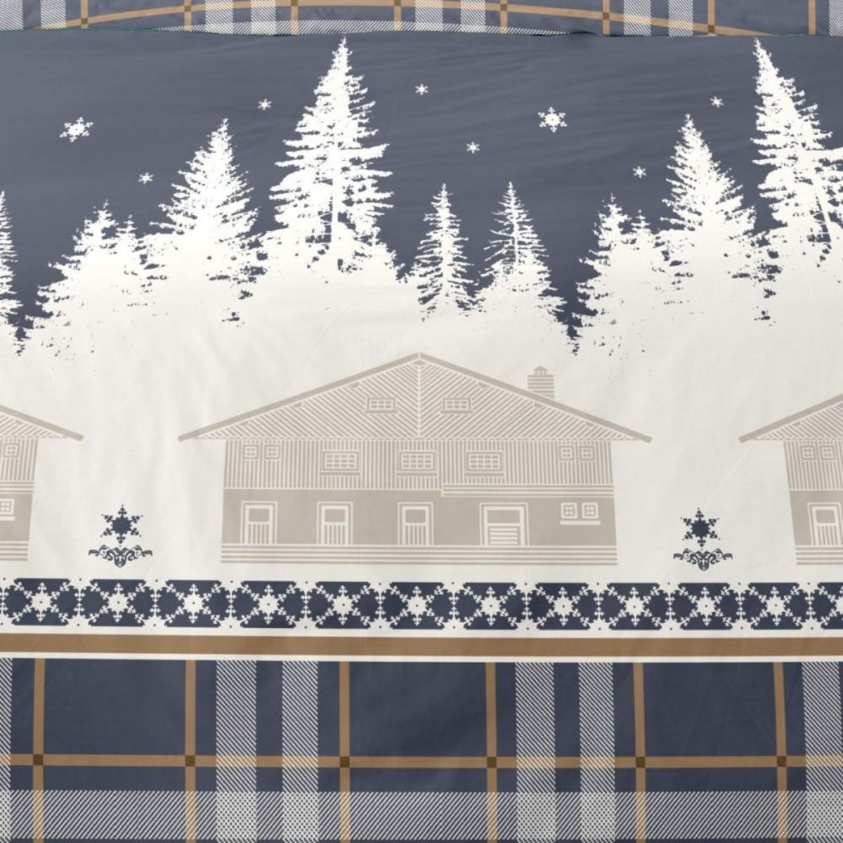 Dourev Housse de couette Flanelle 240x220 RIM + 2 taies