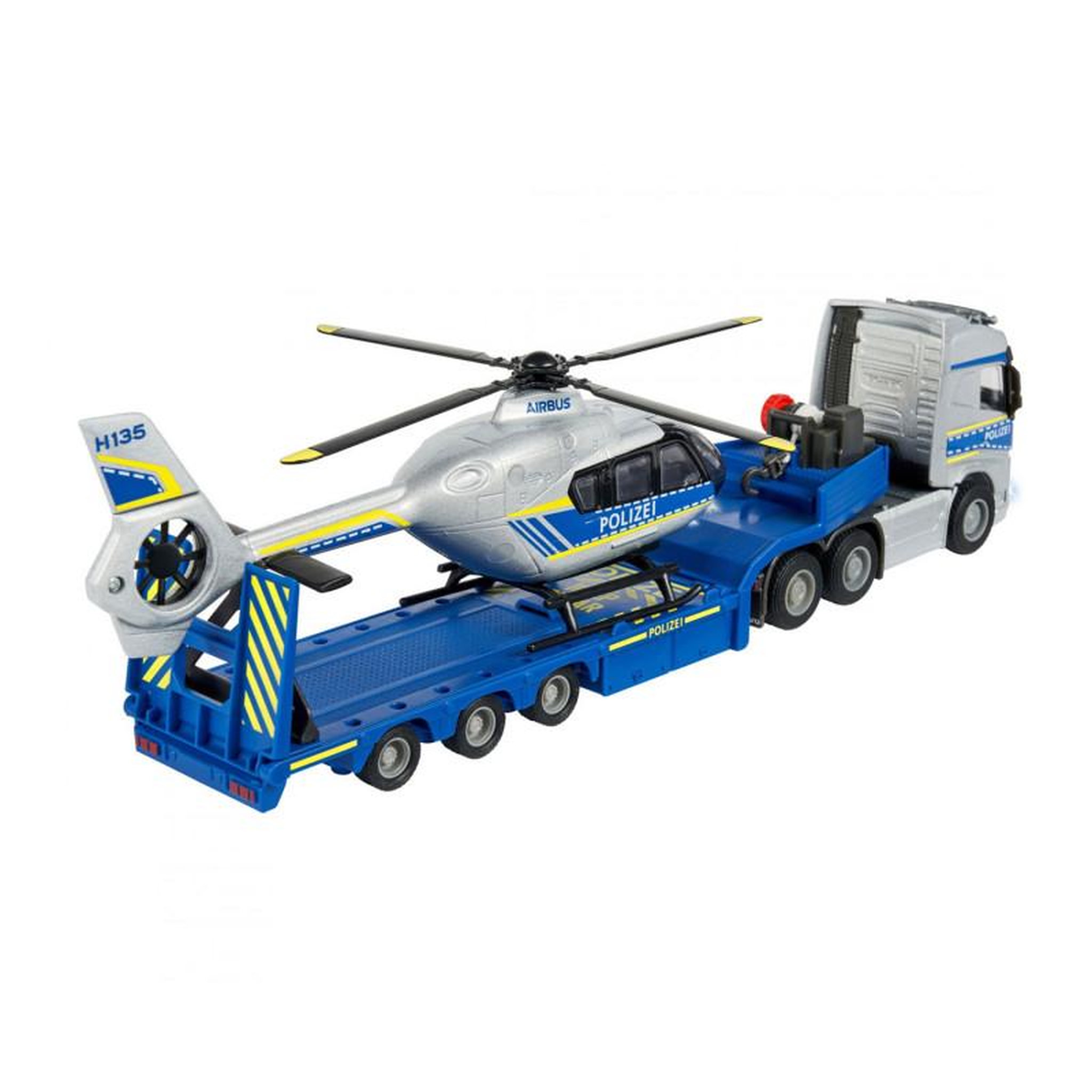 Voir la diapositive 3 : Majorette Majorette Volvo Truck with Helicopter Police 213716000
