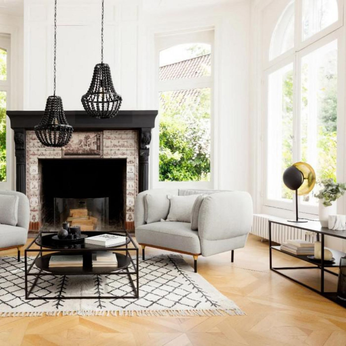 ATMOSPHERA Lampe à Poser en Métal  Estee  57cm Noir