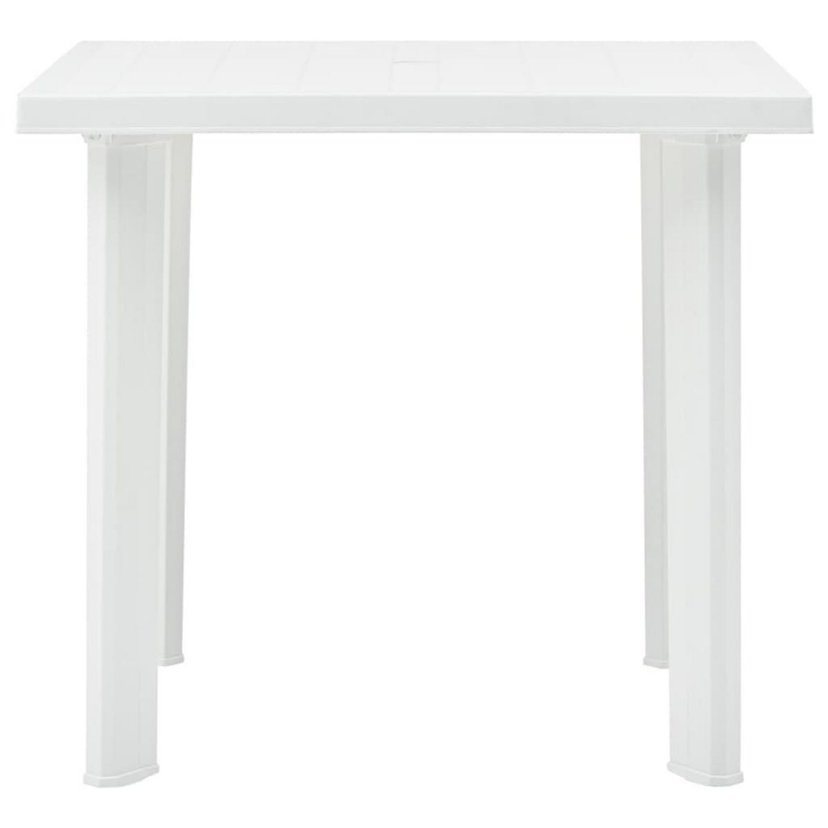 VIDAXL Table de jardin Blanc 80x75x72 cm Plastique