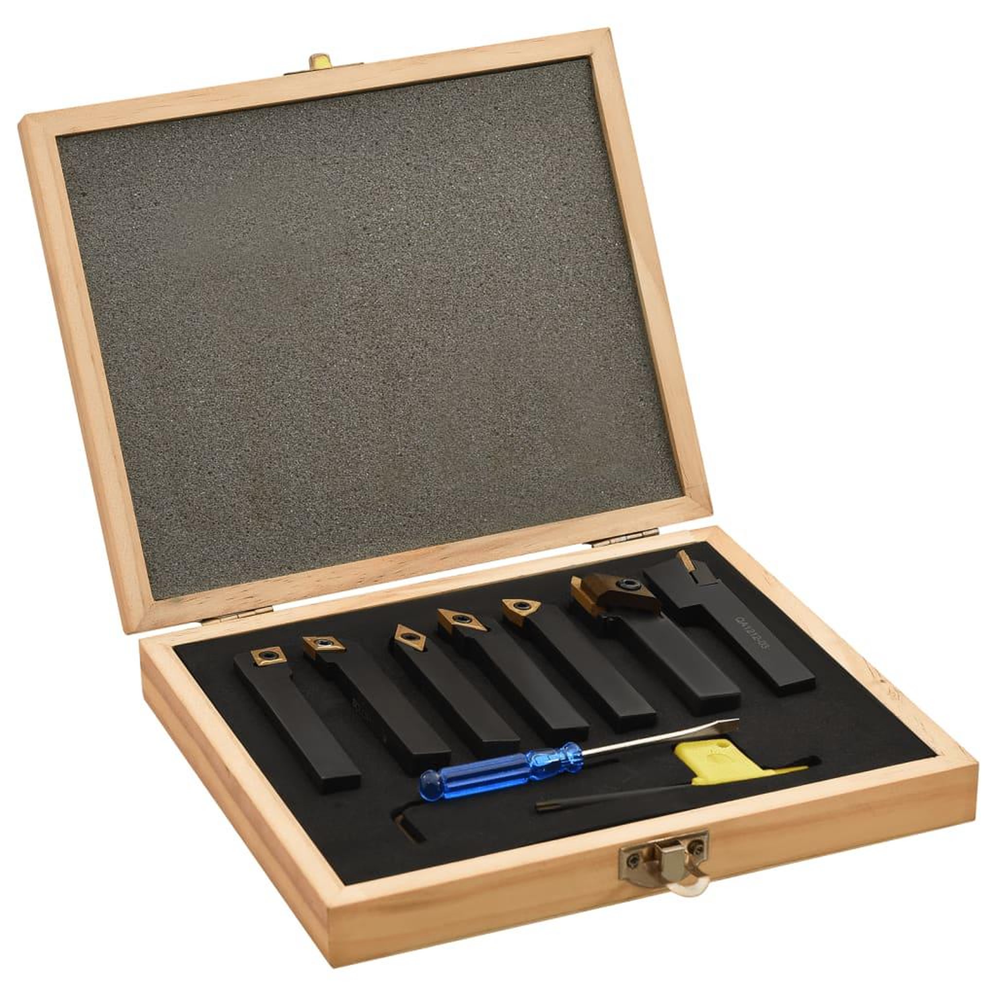 VIDAXL Jeu d'outils de tournage indexables 12 pcs 12x12 mm 80 mm