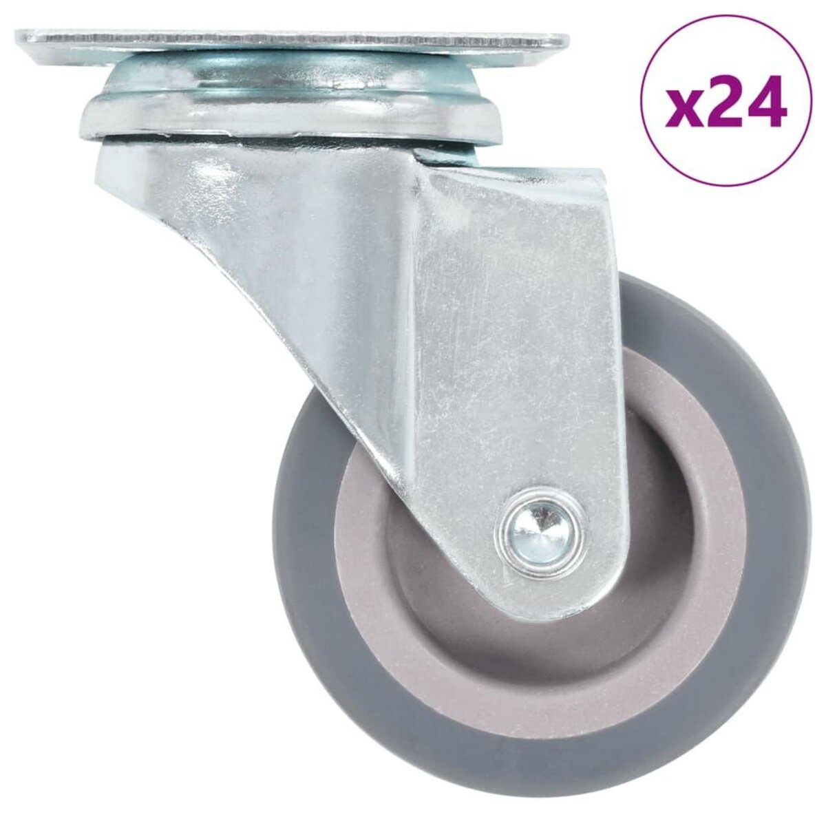 VIDAXL 24 pcs Roulettes pivotantes 50 mm