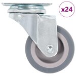 VIDAXL 24 pcs Roulettes pivotantes 50 mm