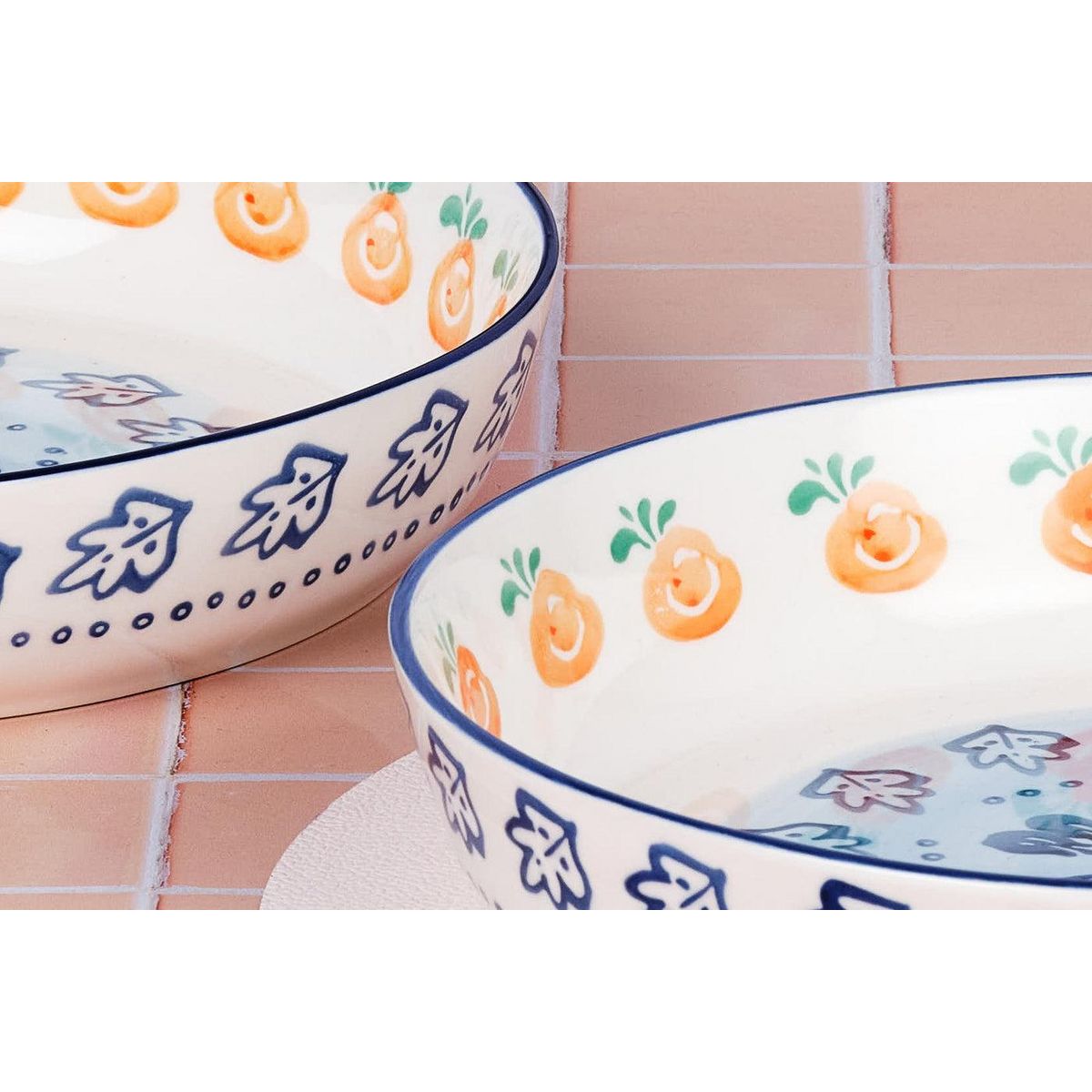 BJORN Corbeille à fruits NAPOLI Ø25,5cm - 2 pièces - Agrume