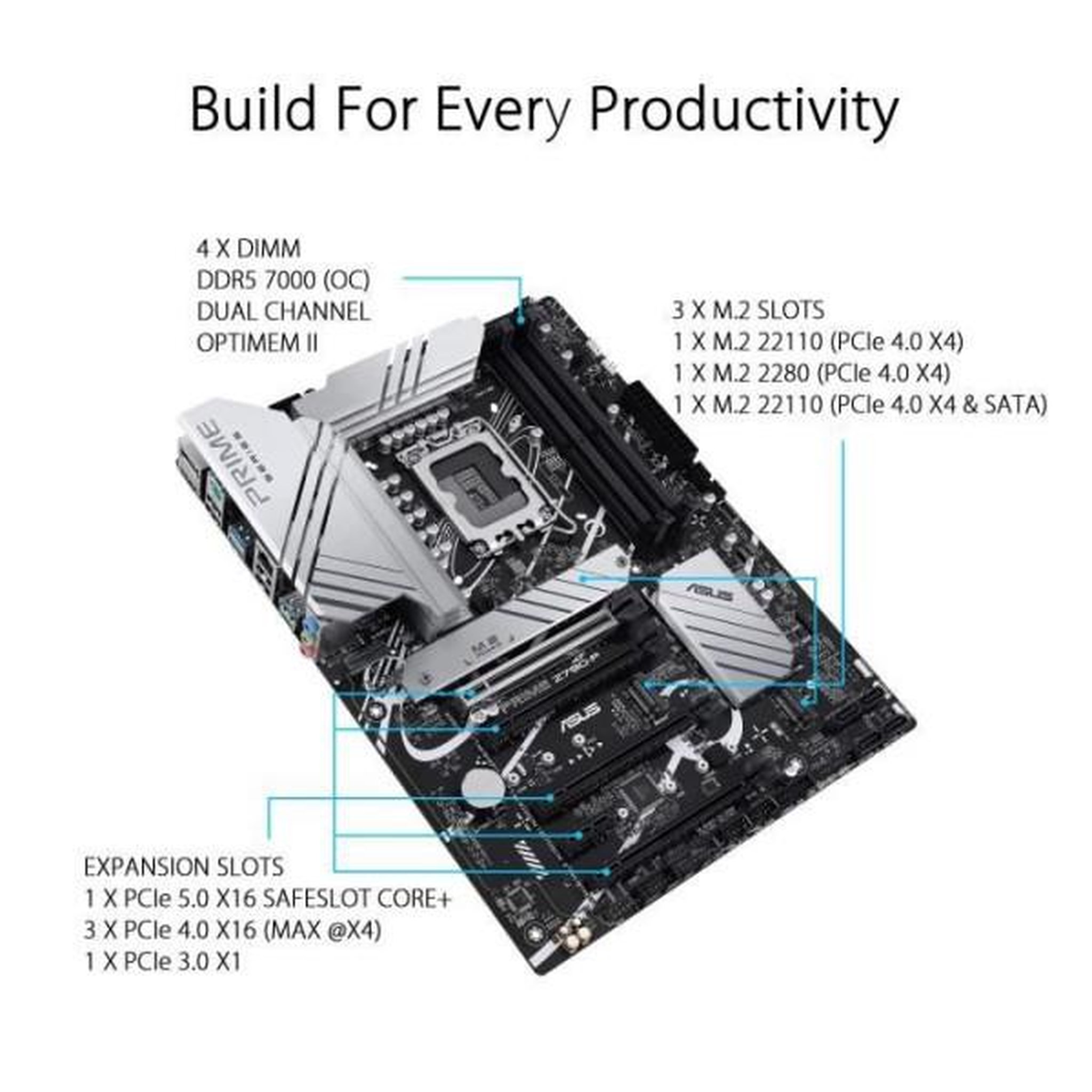 Voir la diapositive 2 : ASUS ASUS PRIME Z790-P Carte mere - LGA1700 Intel Z790