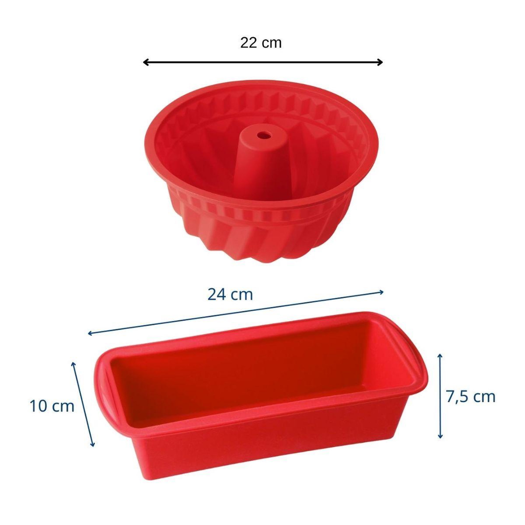 Voir la diapositive 3 : DR.OETKER Moule à kougelhopf et moule à cakes en silicone rouge dr. Oetker flexxibel love