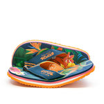 COOL SHOE Tongs Orange/Marine à Imprimés Fille Cool Shoe Eve Slight. Coloris disponibles : Bleu