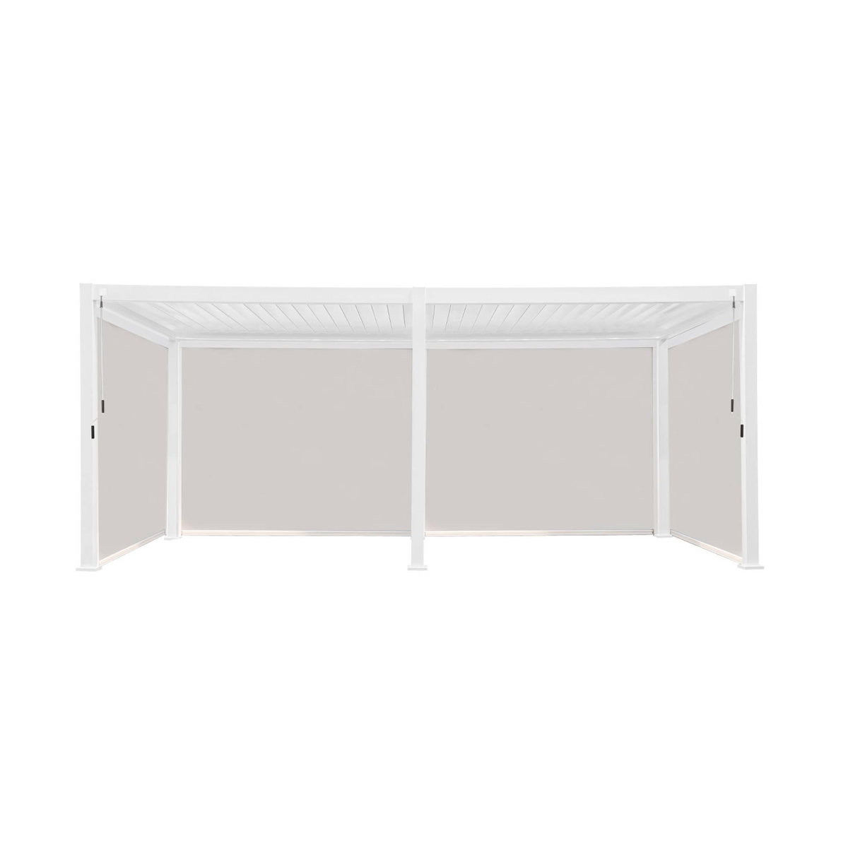 SWEEEK Pergola bioclimatique en aluminium, lames orientables 3x6m Triomphe + 4 stores latéraux 3m