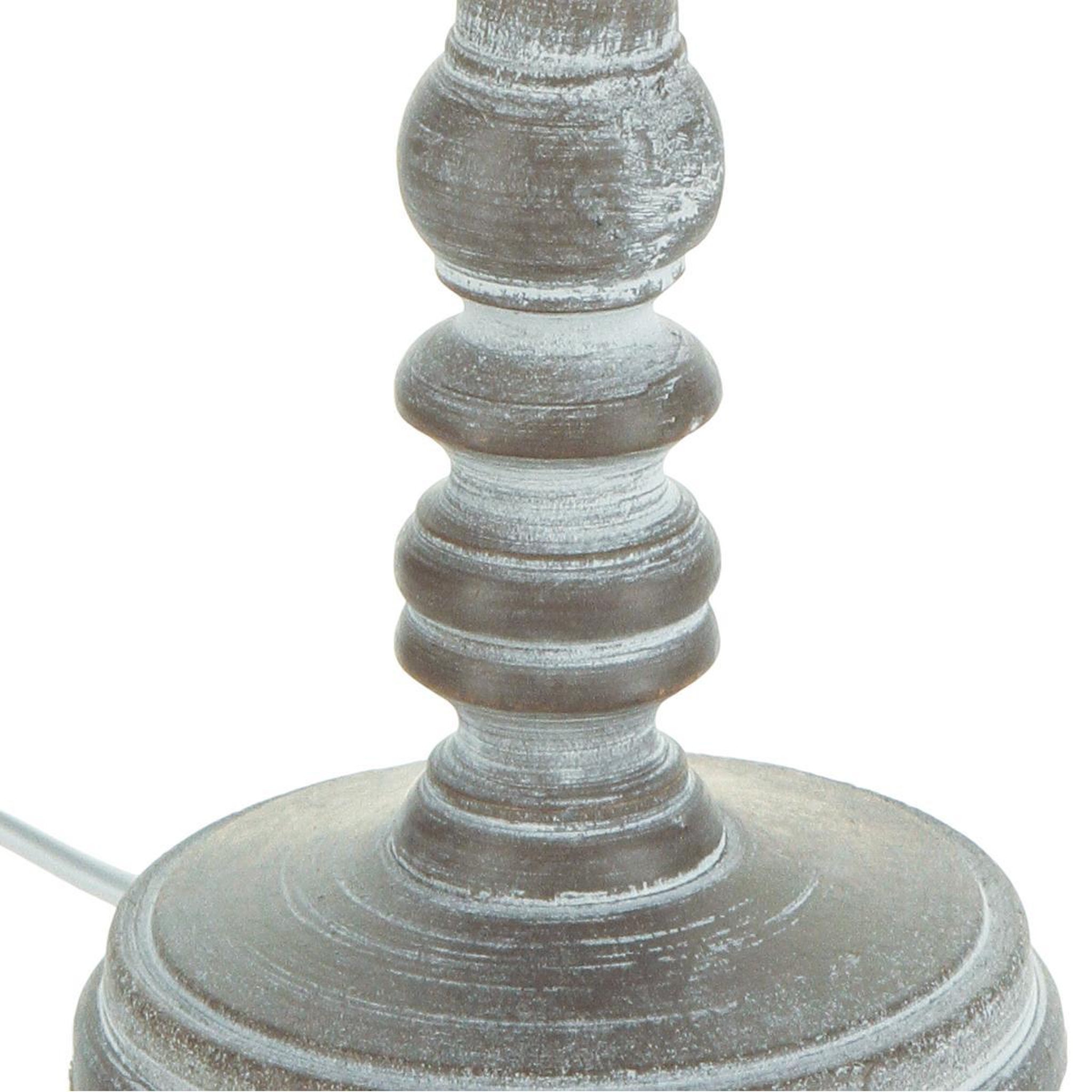 Voir la diapositive 2 : ATMOSPHERA Lampe à poser en bois  leo  36cm taupe