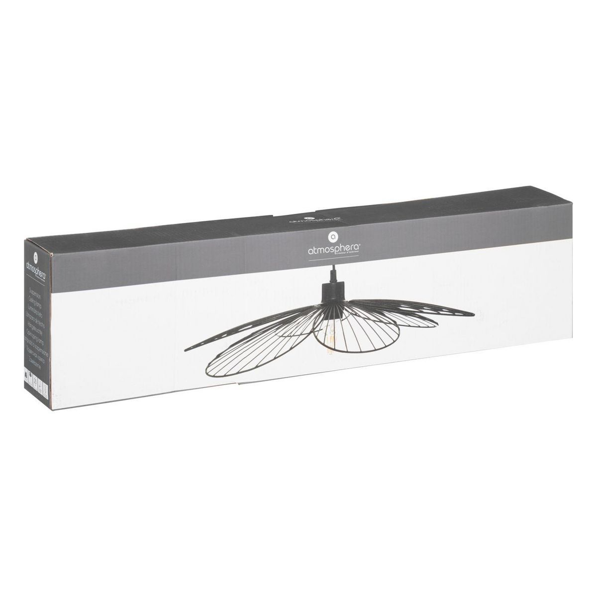 ATMOSPHERA Suspension fleur en métal - Diam 57 cm - Noir