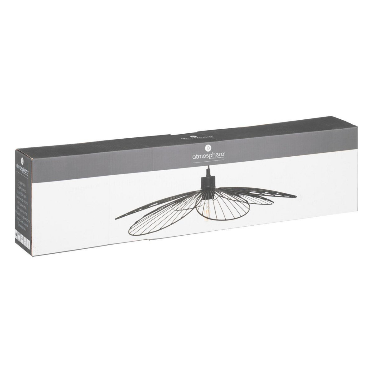 ATMOSPHERA Suspension fleur en métal - Diam 57 cm - Noir