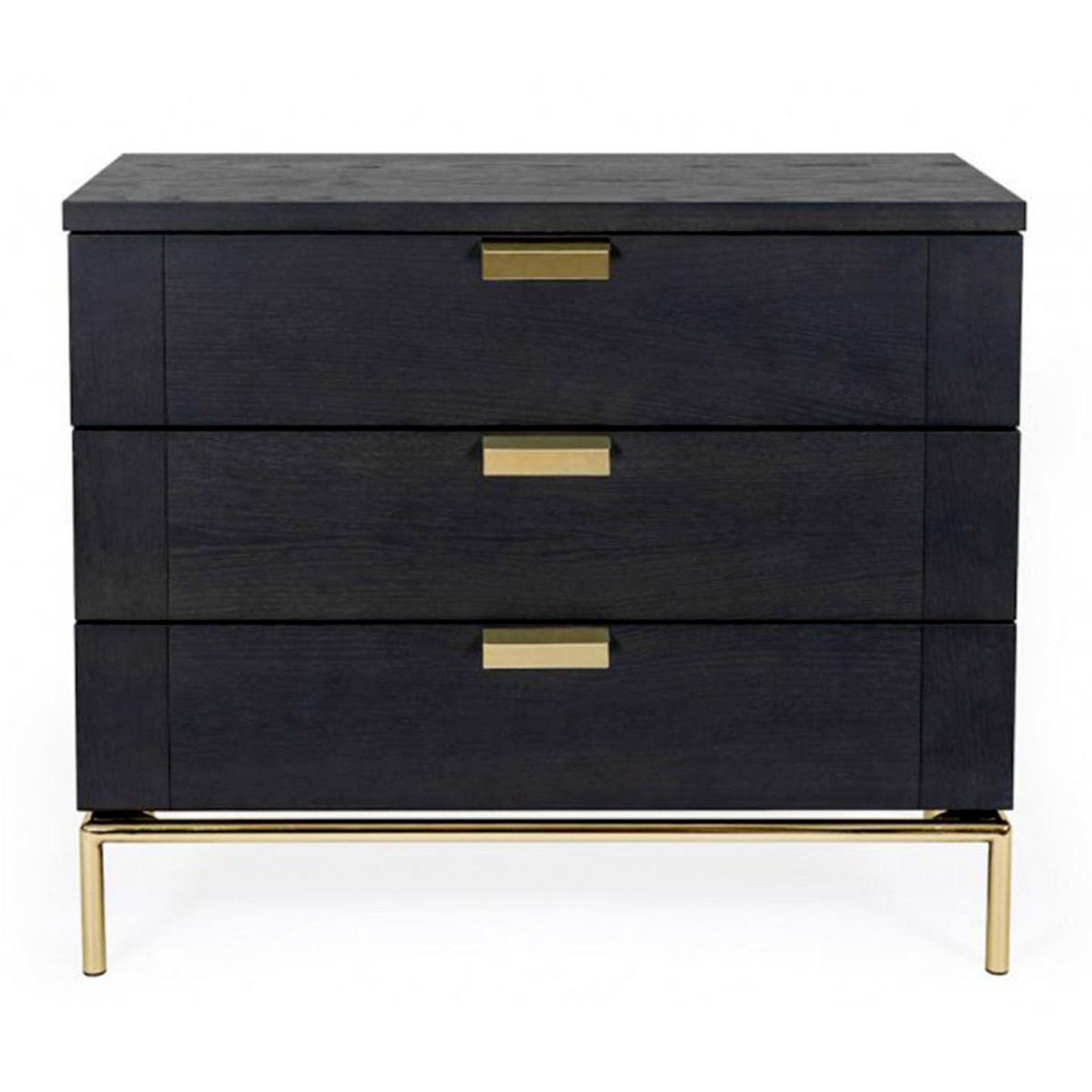 Paris Prix Commode design 3 tiroirs  pimlico  91cm charbon