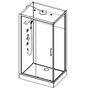 Voir la diapositive 4 : Aurlane Cabine de douche rectangle Hydromassante noire 80x110 cm - MIRROR 2