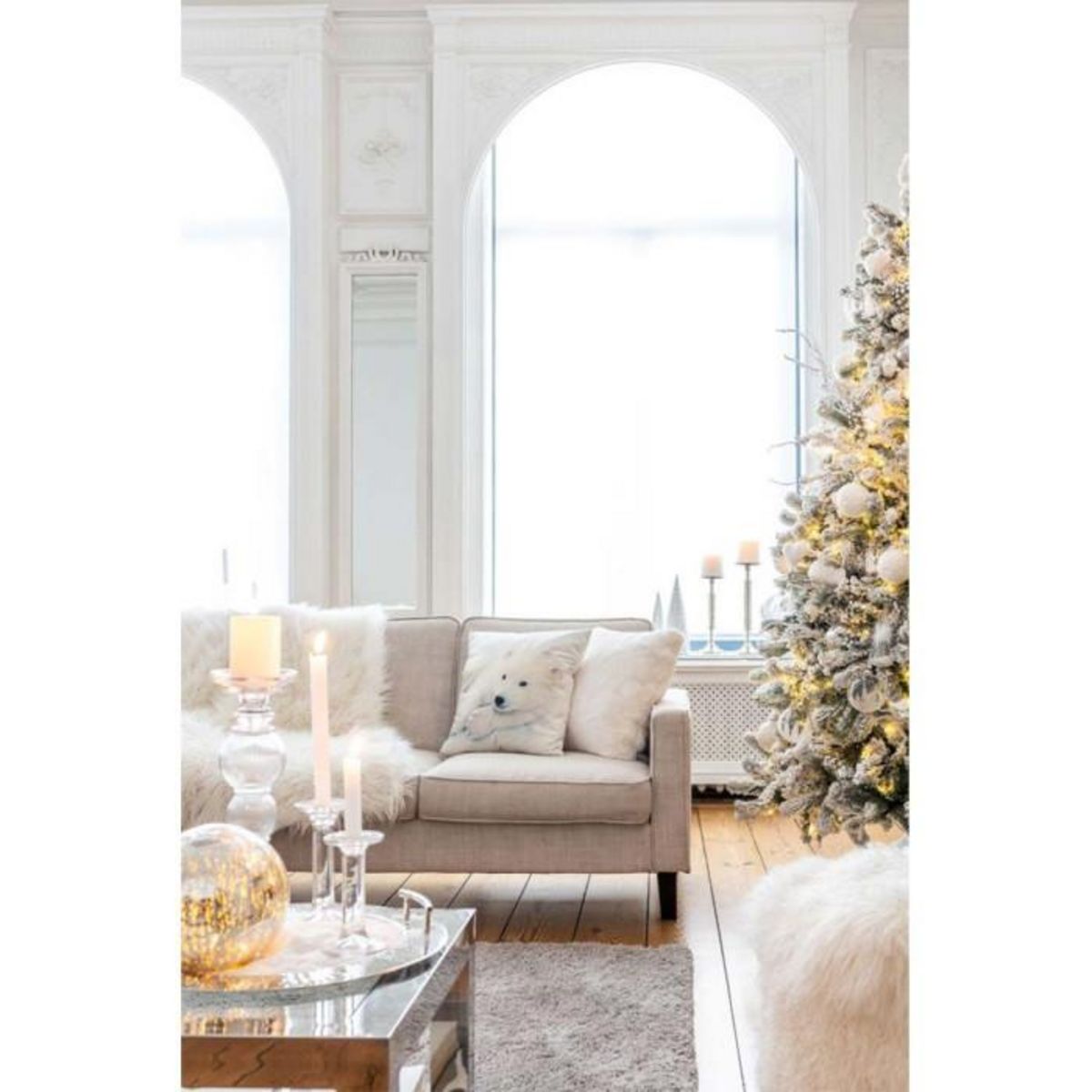 Paris Prix Coussin Imitation Fourrure  Cutie  45x45cm Blanc