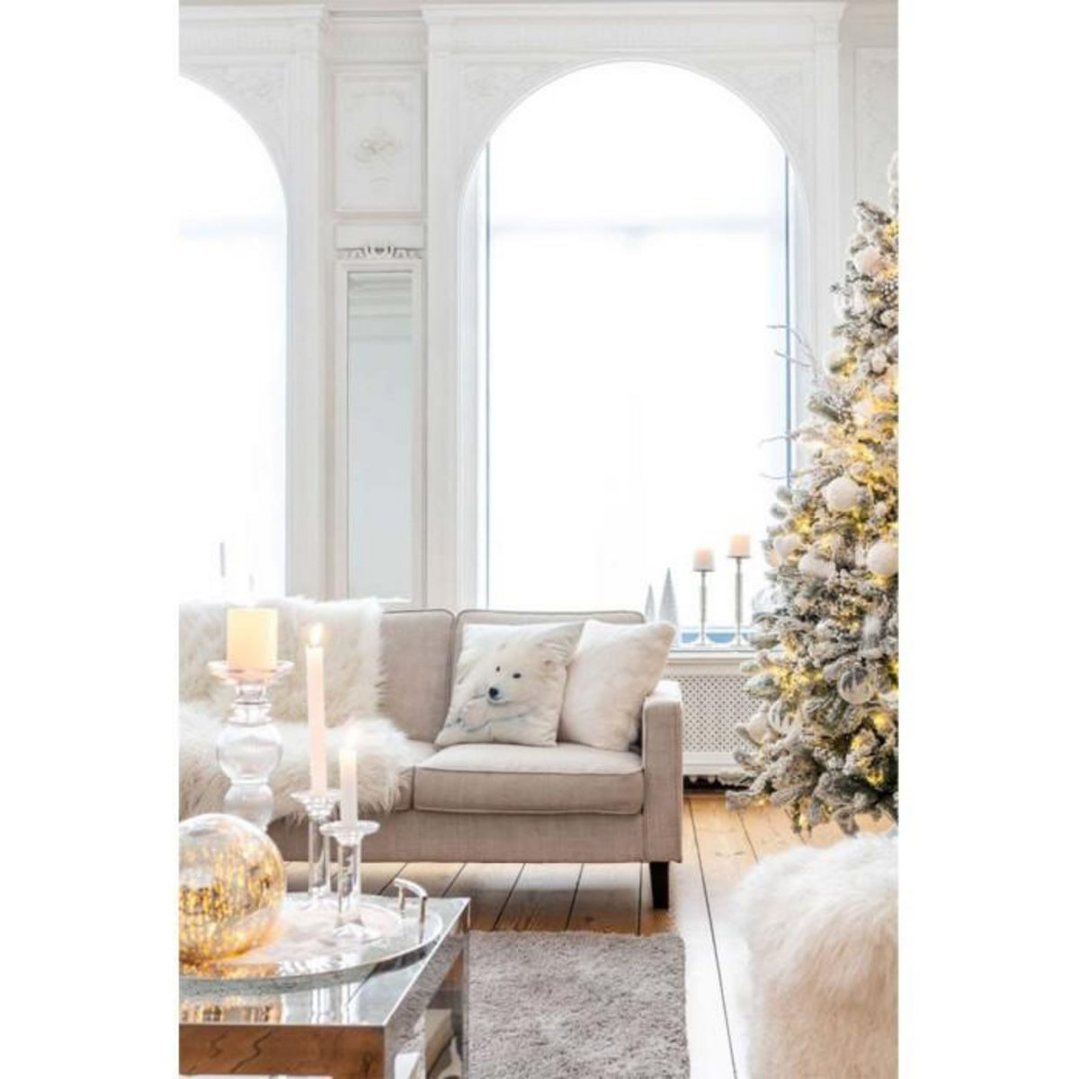 Paris Prix Coussin Imitation Fourrure  Cutie  45x45cm Blanc