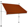 Voir la diapositive 1 : VIDAXL Auvent manuel retractable 200 cm Orange et marron