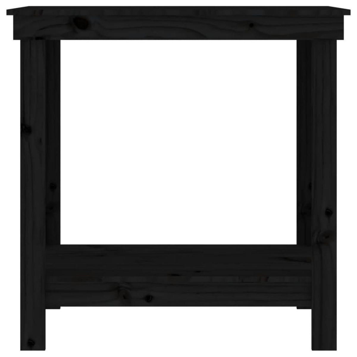 VIDAXL Banc de travail Noir 80x50x80 cm Bois de pin massif