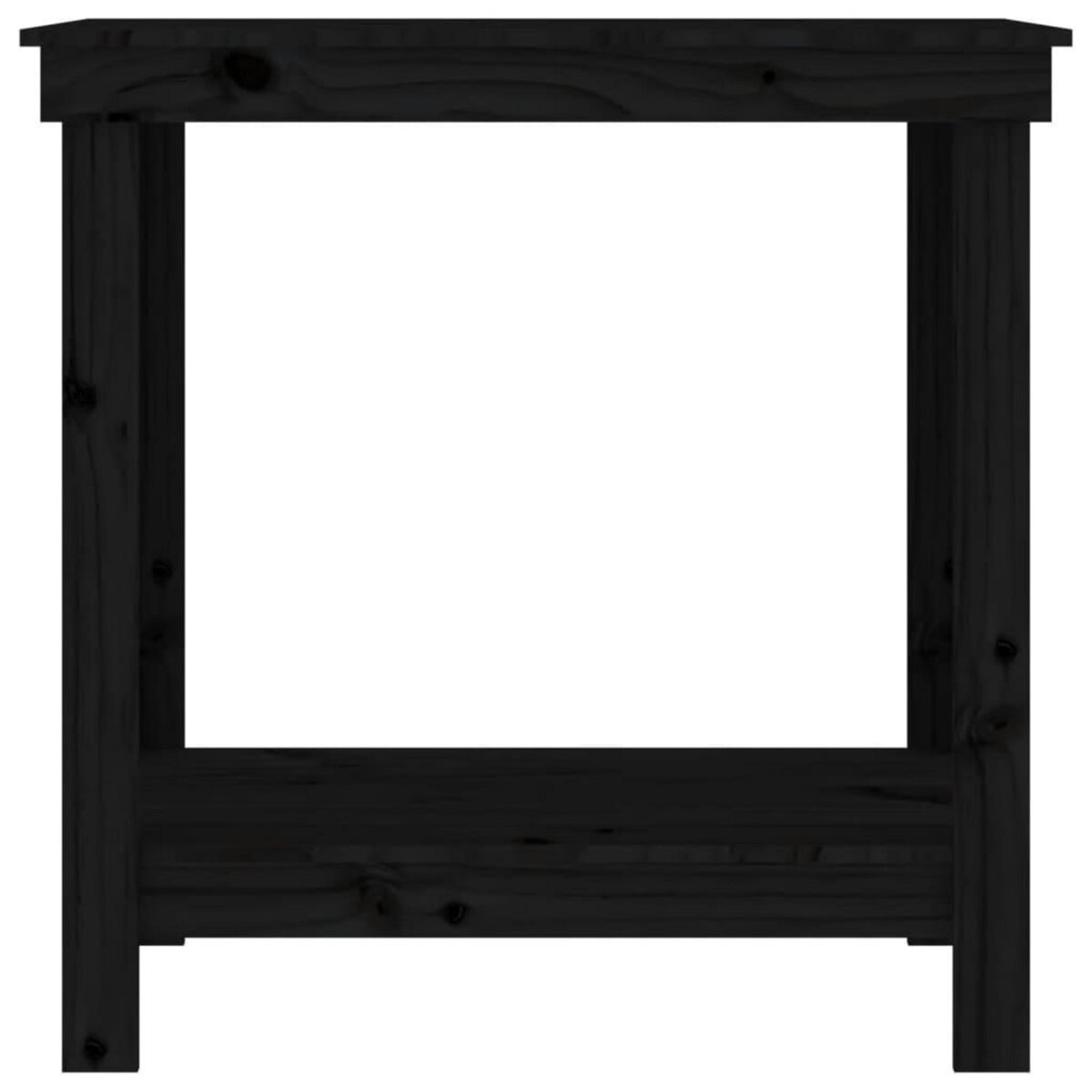 VIDAXL Banc de travail Noir 80x50x80 cm Bois de pin massif