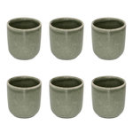 SECRET DE GOURMET Lot de 6 Tasses à Café  Terre Inconnue  10cl Kaki