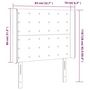 Voir la diapositive 6 : VIDAXL Tete de lit a LED Gris clair 83x16x118/128 cm Tissu