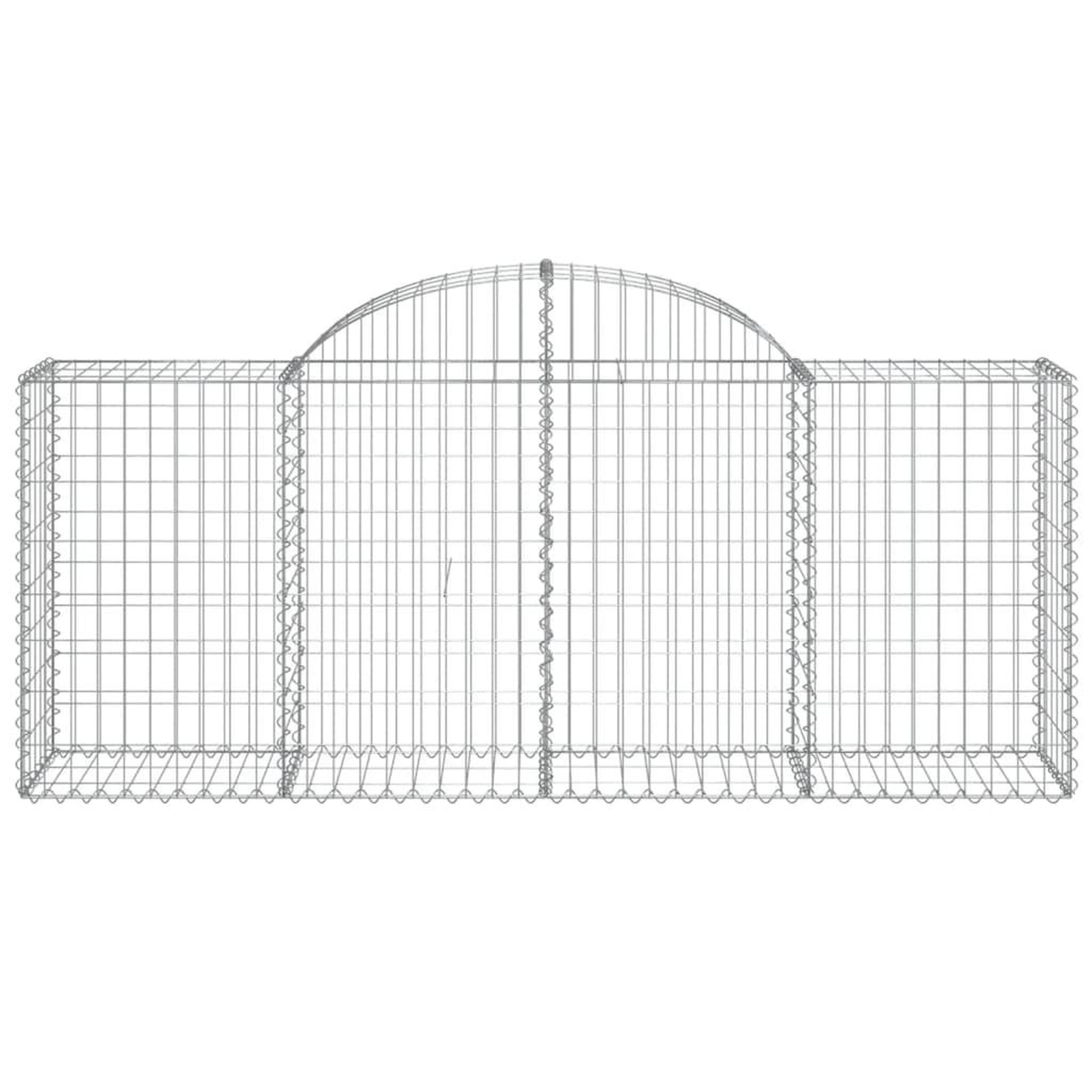 Voir la diapositive 4 : VIDAXL Paniers a gabions arques 25 pcs 200x50x80/100 cm Fer galvanise