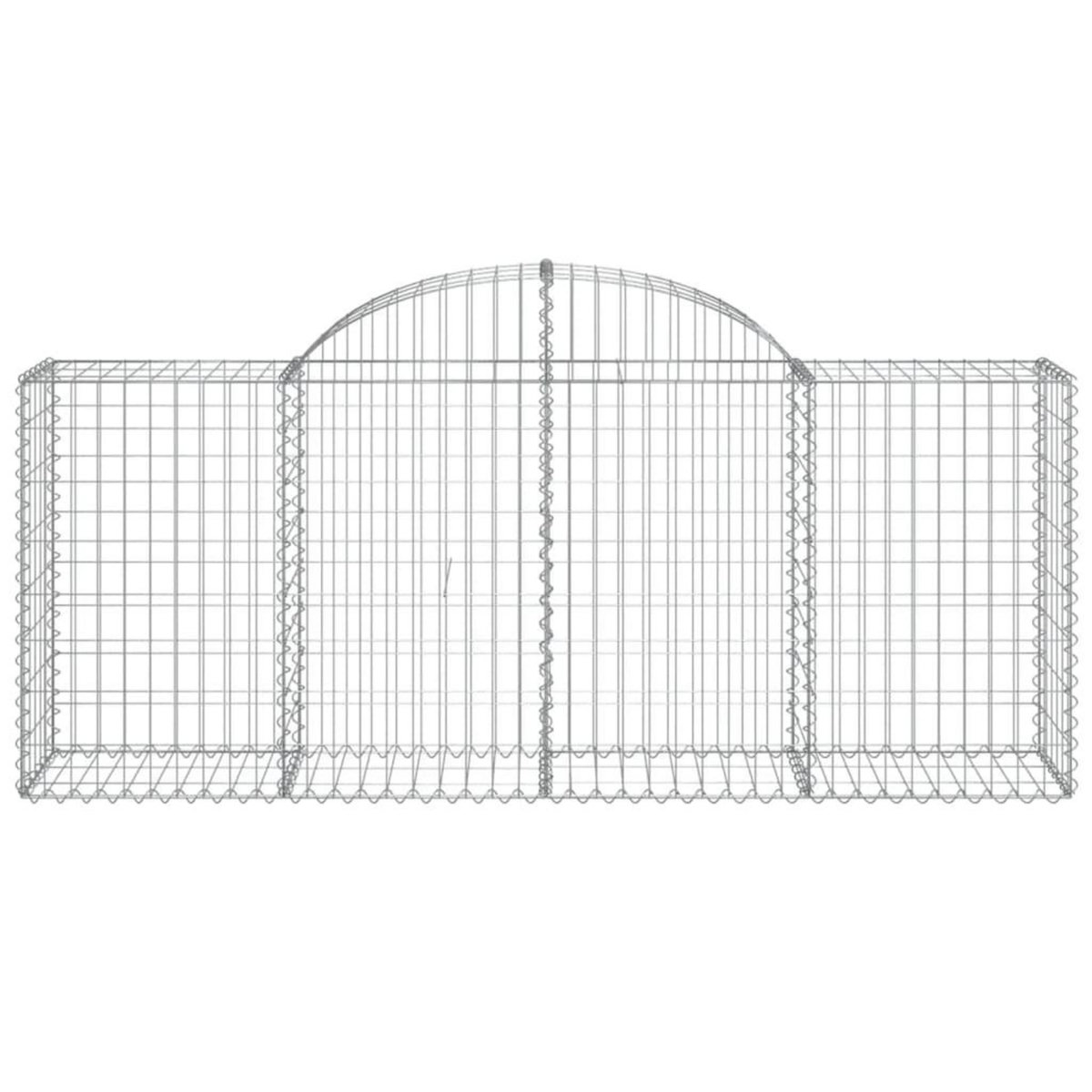VIDAXL Paniers a gabions arques 25 pcs 200x50x80/100 cm Fer galvanise