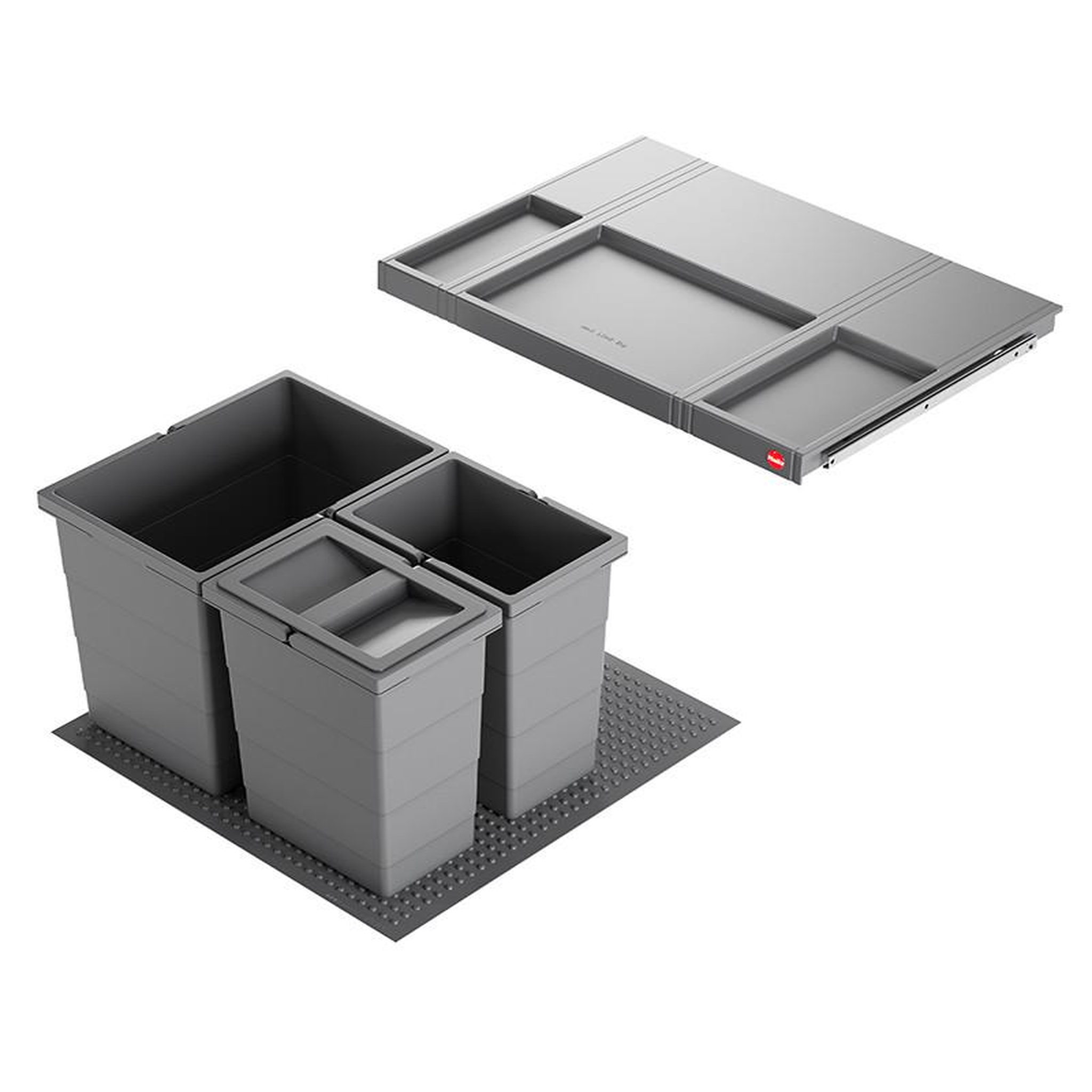 Voir la diapositive 4 : HAILO Poubelle de cuisine encastrable as allegro s295 18l + 2x8l hailo