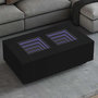 Voir la diapositive 1 : VIDAXL Table basse avec LED infini noir 116x69x40 cm