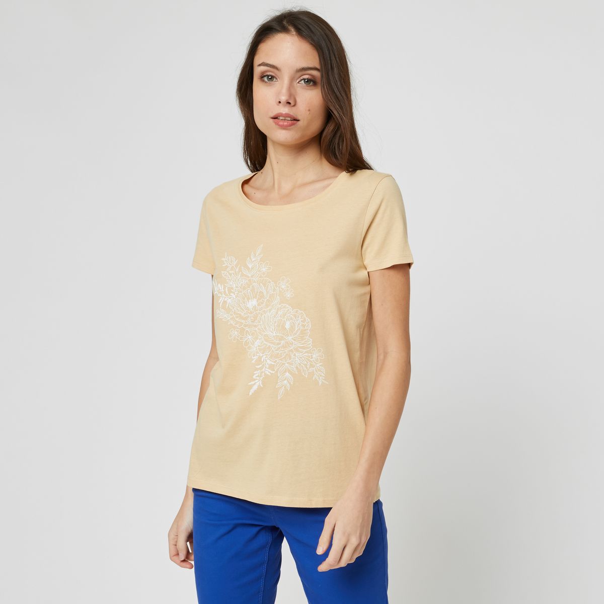 INEXTENSO T-shirt beige femme