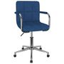 Voir la diapositive 2 : VIDAXL Chaise pivotante de bureau Bleu Tissu