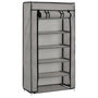 Voir la diapositive 3 : VIDAXL Armoire a chaussures avec housse Gris 58x28x106 cm Tissu