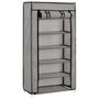 Voir la diapositive 3 : VIDAXL Armoire a chaussures avec housse Gris 58x28x106 cm Tissu