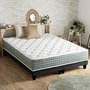 Voir la diapositive 2 : IDLITERIE Ensemble matelas Ressort 7 zones HYGGE + Sommier + couette + oreillers Fabriqué en France