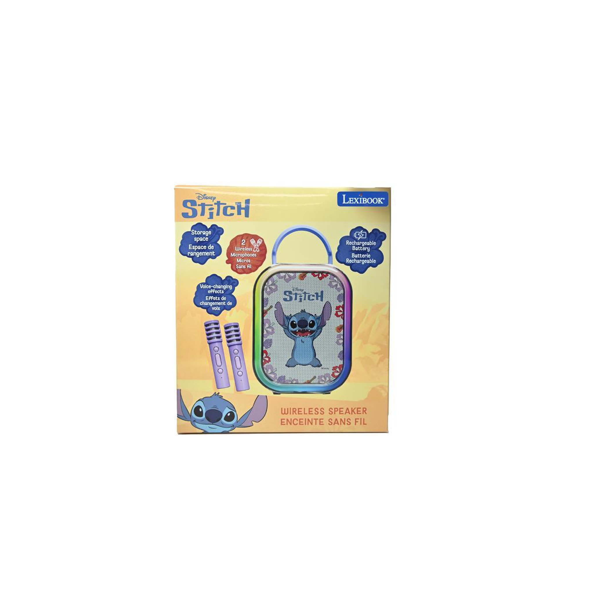Voir la diapositive 3 : Lexibook Karaoke Bluetooth Stitch avec 2 micros sans fil