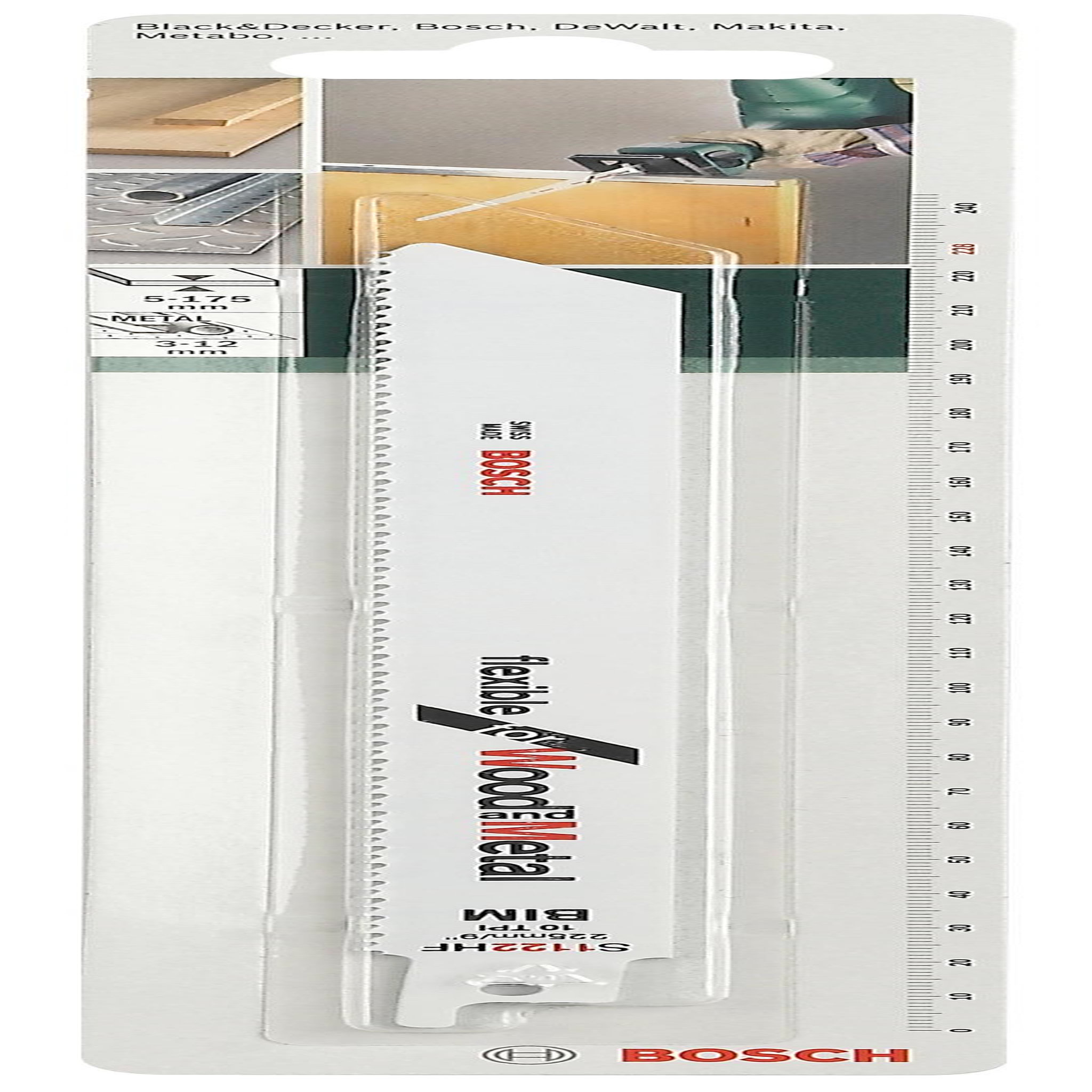 BOSCH Lot de 2 lames coupe multimatériau BOSCH S1122hf pour scie sabre ou égoïne