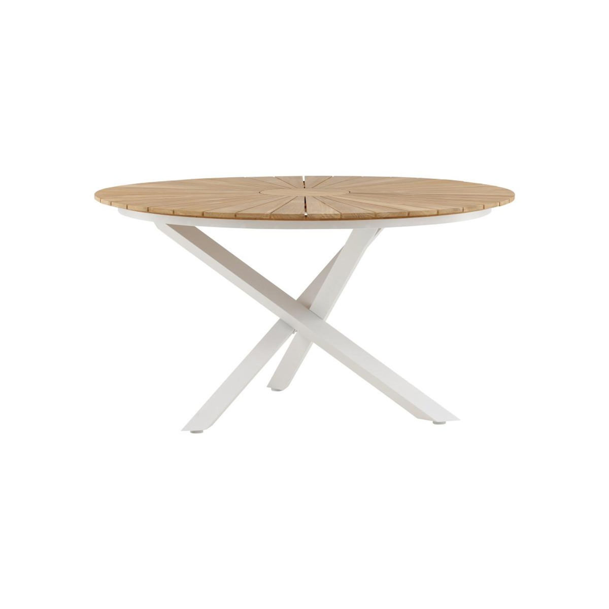 Paris Prix Table de Jardin Ronde  Mexico  140cm Naturel & Blanc