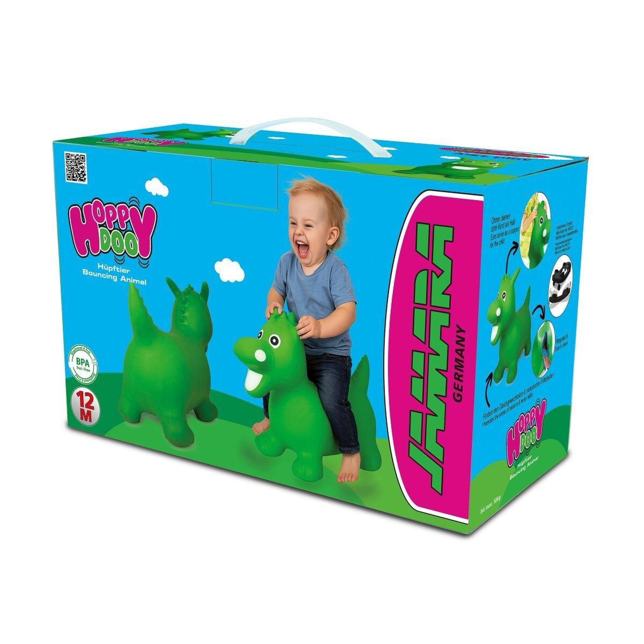 Voir la diapositive 4 : Jamara Animal rebondissante dragon hoppydoo vert avec pompe