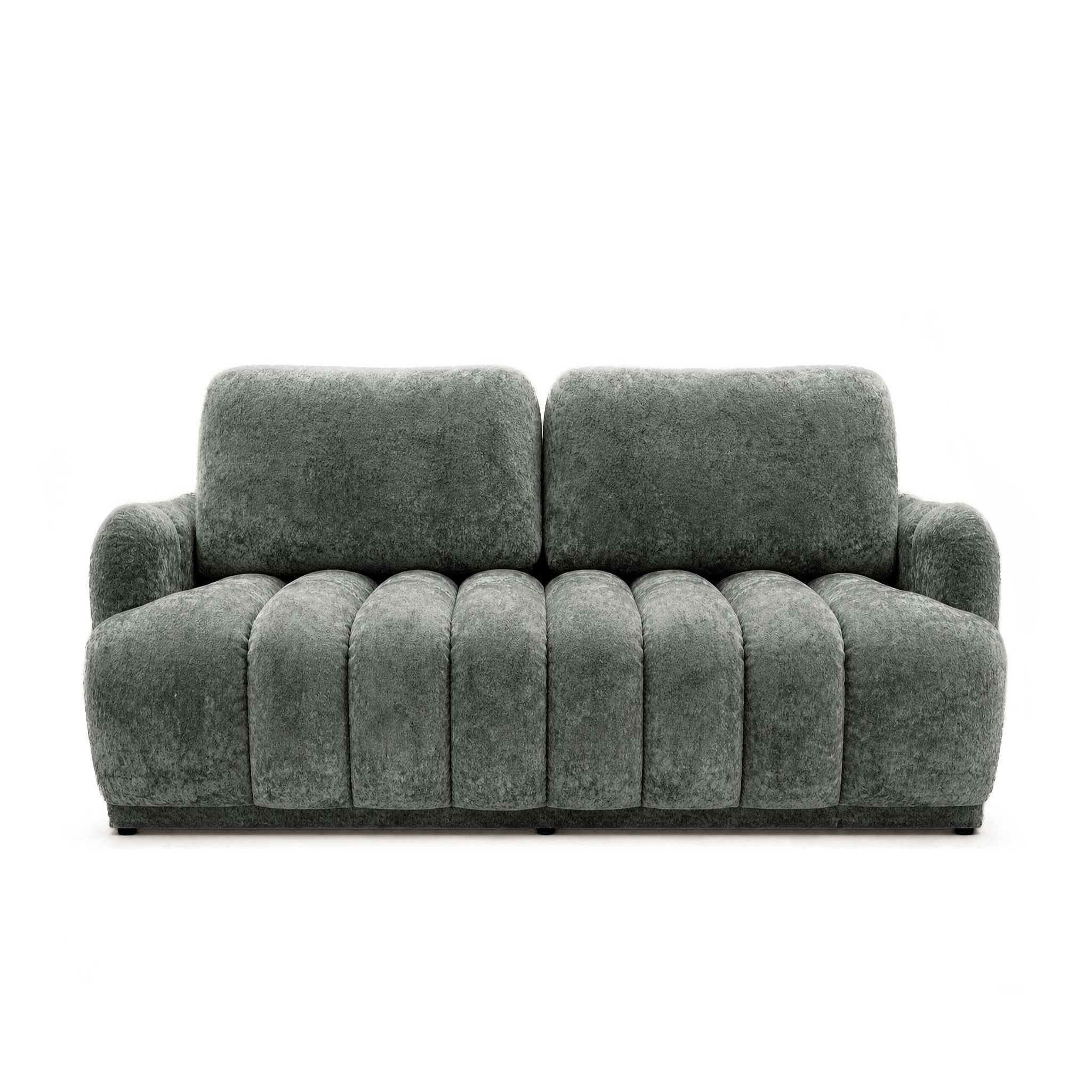 Voir la diapositive 1 : BEST MOBILIER Silvia - canapé droit 3 places convertible avec coffre - en tissu bouclette