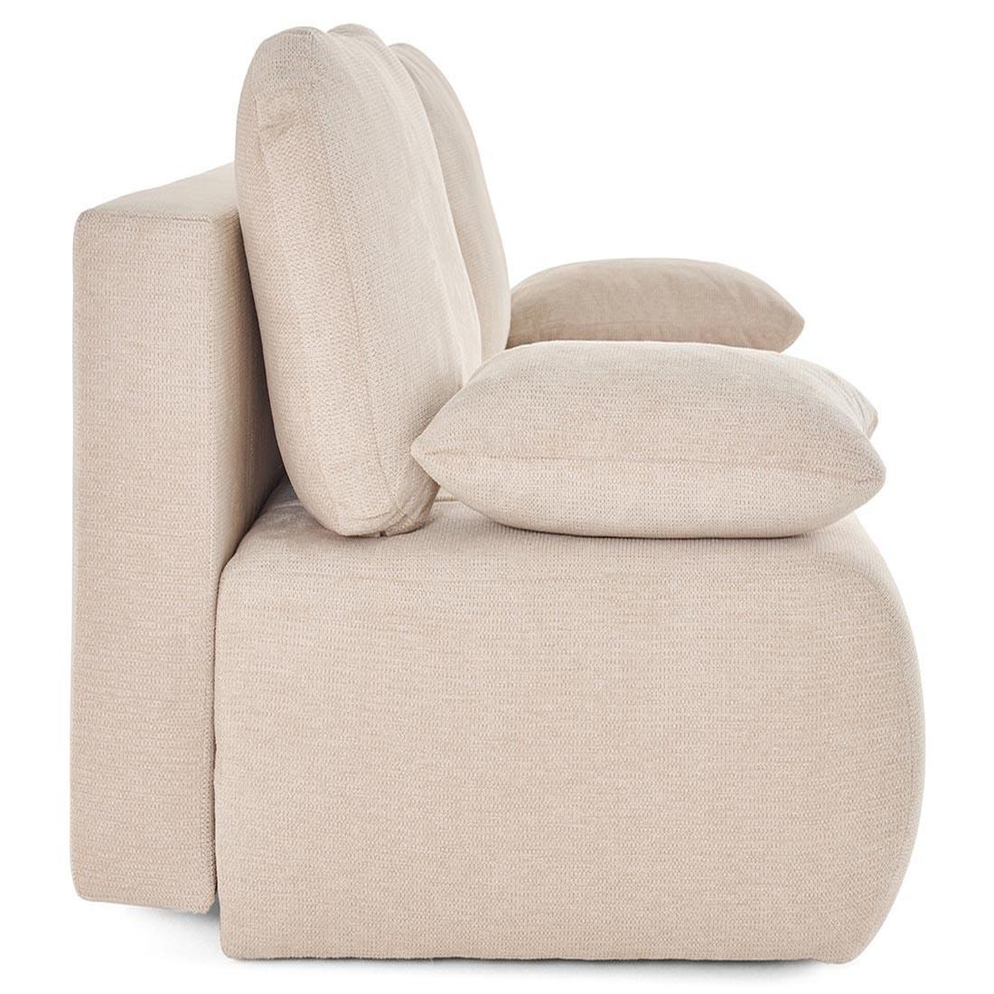 Voir la diapositive 6 : BEST MOBILIER Harper - canapé 3 places convertible avec coffre en tissu texturé