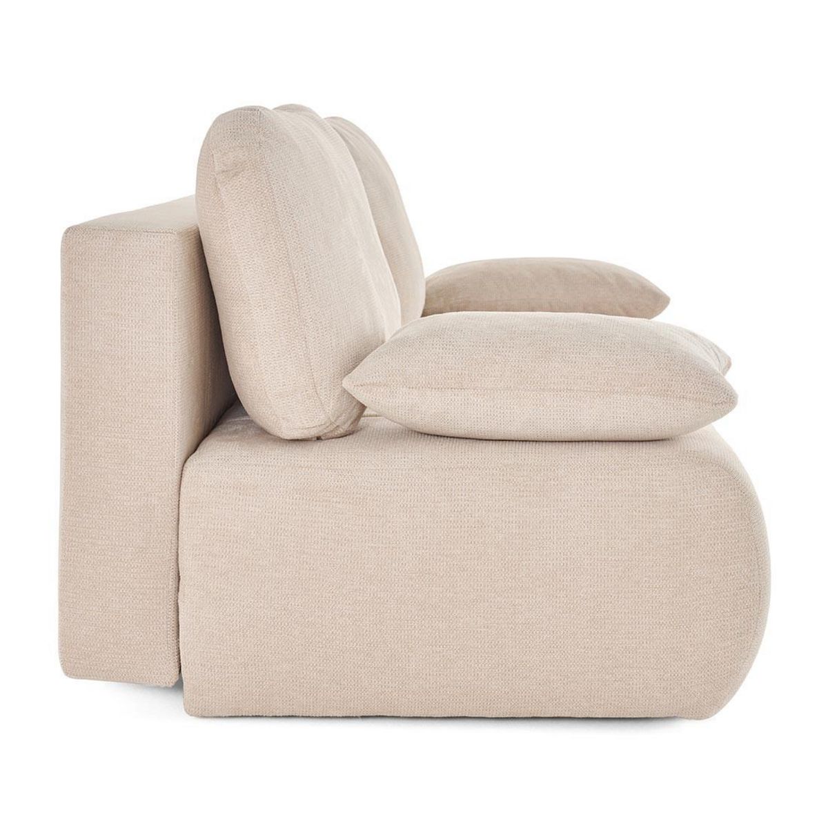 BEST MOBILIER Harper - canapé 3 places convertible avec coffre en tissu texturé