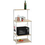 Voir la diapositive 1 : VIDAXL Armoire à micro ondes Blanc et chêne 60x39,6x123 cm